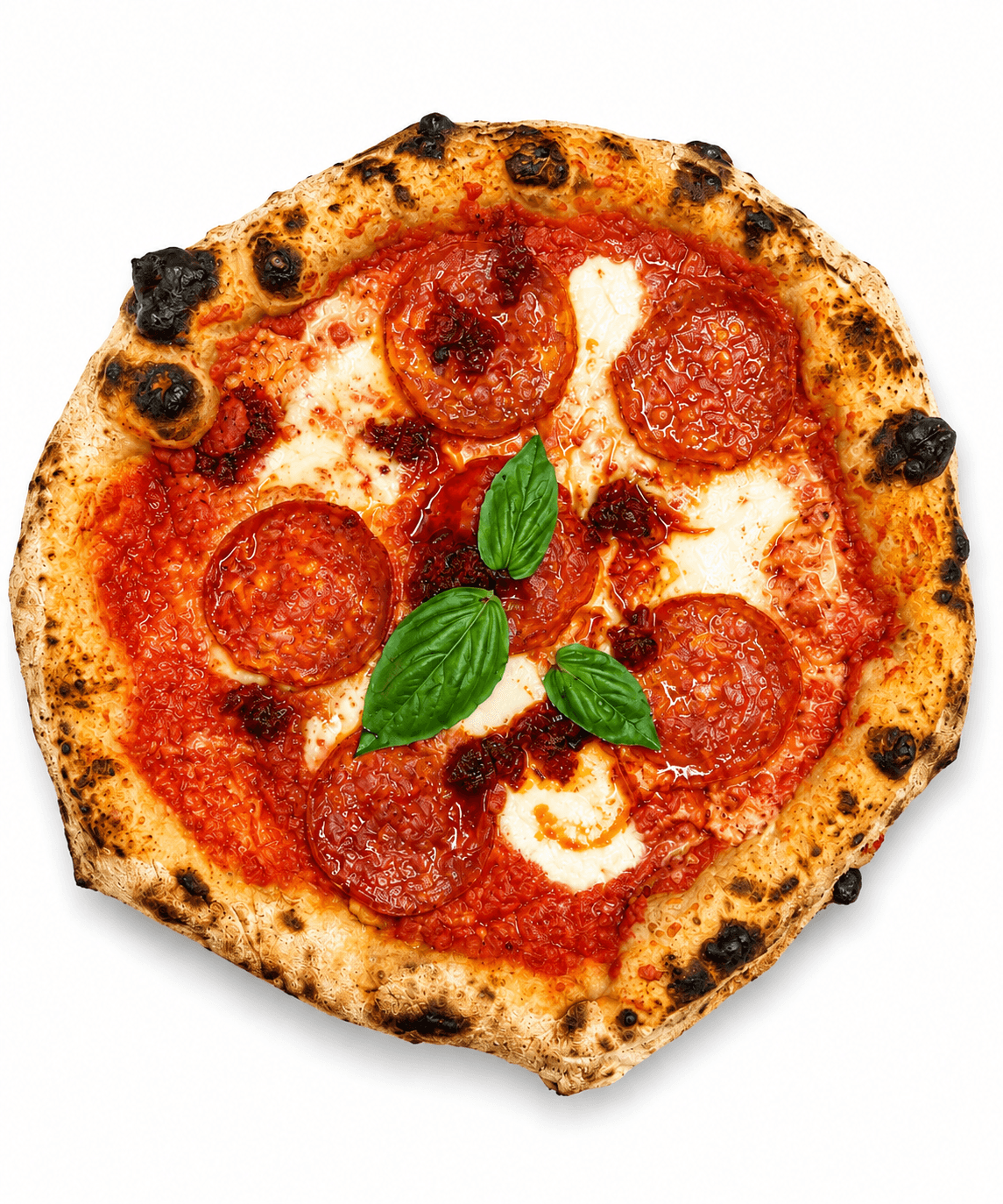Pizza Diavola mit scharfer Salami